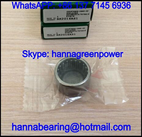 BK1816AS1 Closed End Needle Bearing with Lubrication Hole 18x24x16mm
