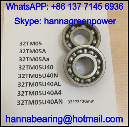 32TM05U40A4 Gear Box Bearing / Deep Groove Ball Bearing 32*72*20mm