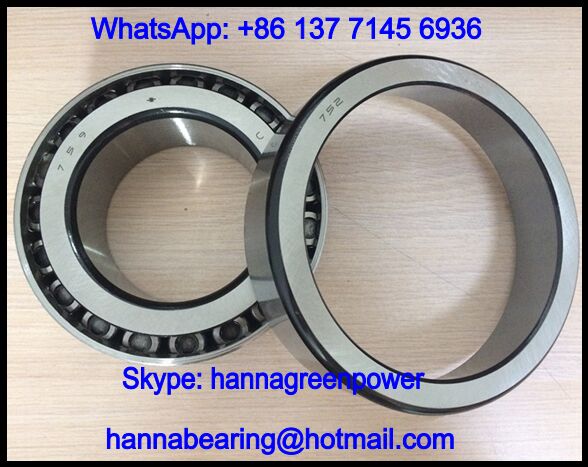 752/759 Single Row Tapered Roller Bearing 88.9x161.925x47.625mm