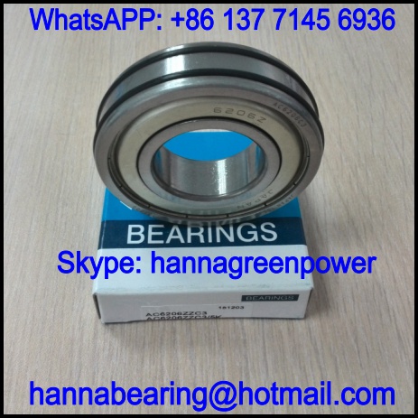 AC6005Z Deep Groove Ball Bearing with Antislip Strip 25x47x12mm