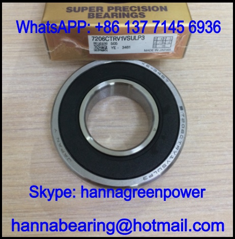 7206CTRV1VSULP3 Angular Contact Ball Bearing with Rubber Seal 30x62x16mm
