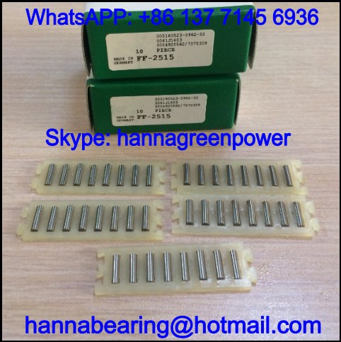 FF2515 / FF-2515 Linear Flat Roller / Linear Bearing / Needle Roller Flat Cages 15x45x2.5mm