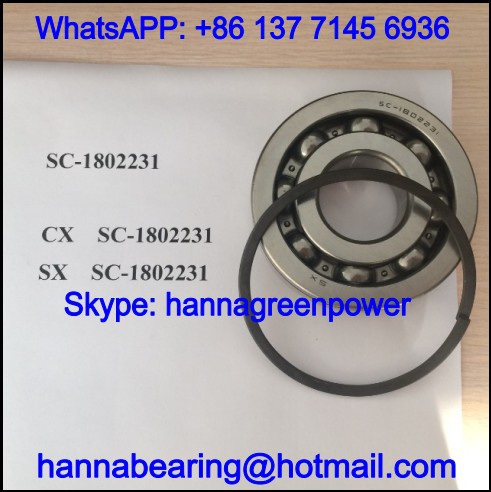 SC1802231 / SC-1802231 Deep Groove Ball Bearing with Snap Ring 35x90x21mm