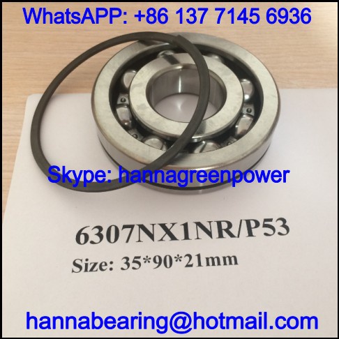 6307NX1NR/P53 Automobile Bearing / Deep Groove Ball Bearing 35x90x21mm