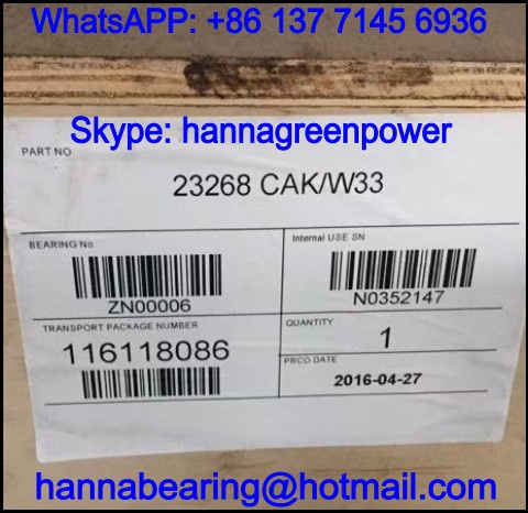 23268CA/W33 Brass Cage Spherical Roller Bearing 340*620*224mm