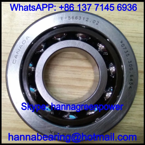 F-566312.2 Automotive Angular Contact Ball Bearing 31.75*73.025*16.669mm
