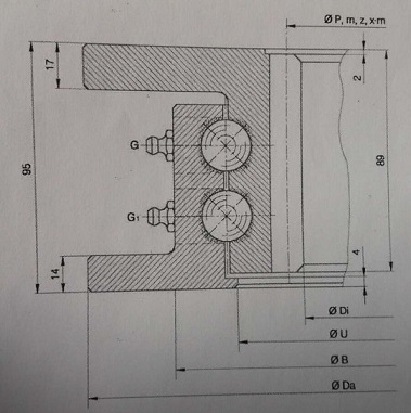 I.1000.2.22.00.A Eight-point contact ball slewing Bearing 831x1000x95mm