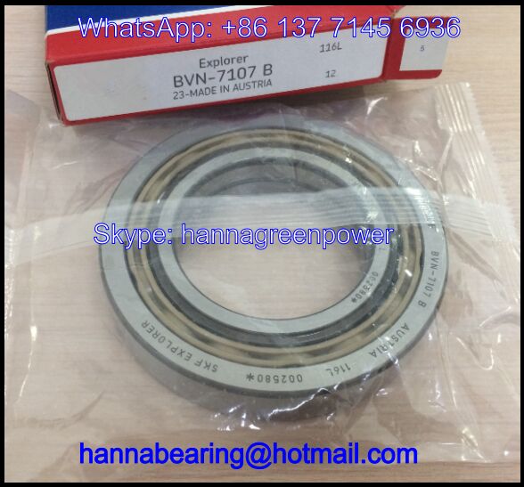 BVN-7107 Angular Contact Ball Bearing / Air Compressor Bearing 70*125*24mm