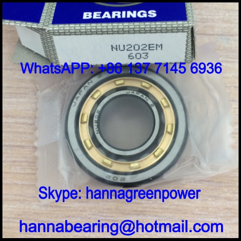 NU202EM Single Row Cylindrical Roller Bearing 15x35x11mm