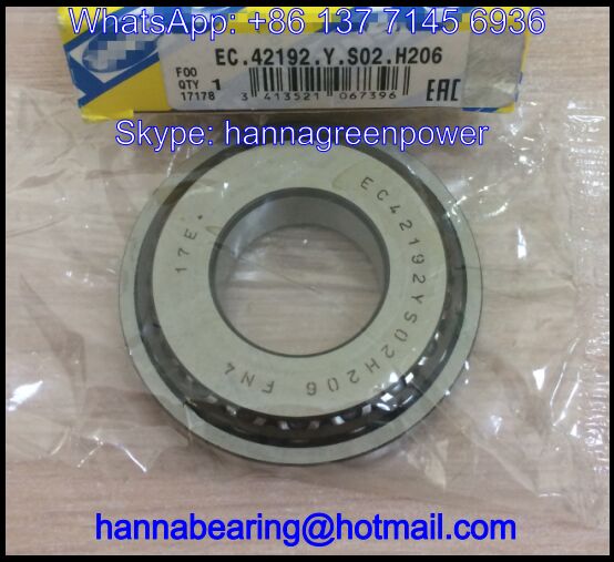 EC42192YS02H206 Tapered Roller Bearing / Gearbox Bearing 25x55x13.75mm