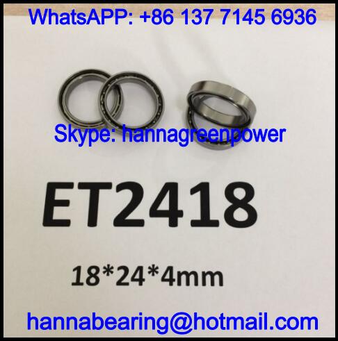 ET2418-2RS Thin Section Bearing / ET2418RS Deep Groove Ball Bearing 18x24x4mm