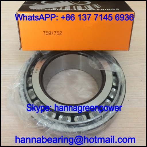 759/752 Single Row Tapered Roller Bearing 88.9*161.925*47.625mm