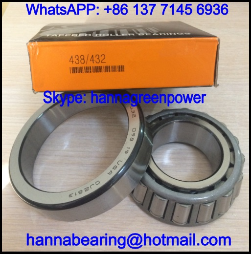 438/432 Single Row Tapered Roller Bearing 44.45x95.25x27.783mm