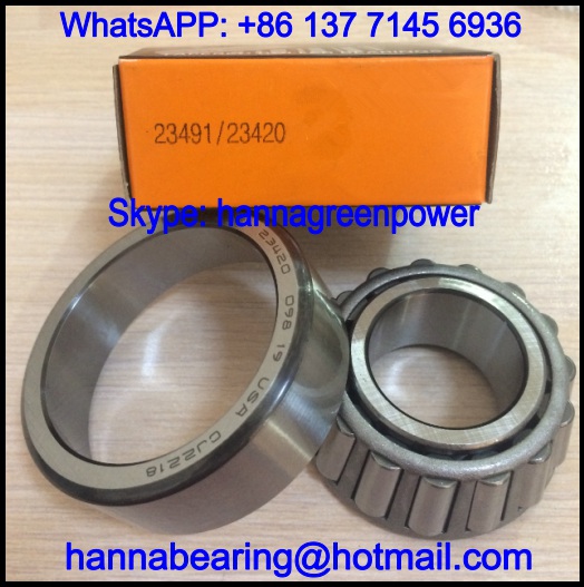 23491/20 Single Row Tapered Roller Bearing 31.75*68.263*26.988mm