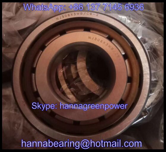NJ306X3WB/C9 Automotive Cylindrical Roller Bearing 30x70x19.6mm