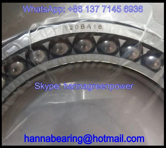 120BA16 Excavator Bearing / Angular Contact Ball Bearing 120x165x22mm