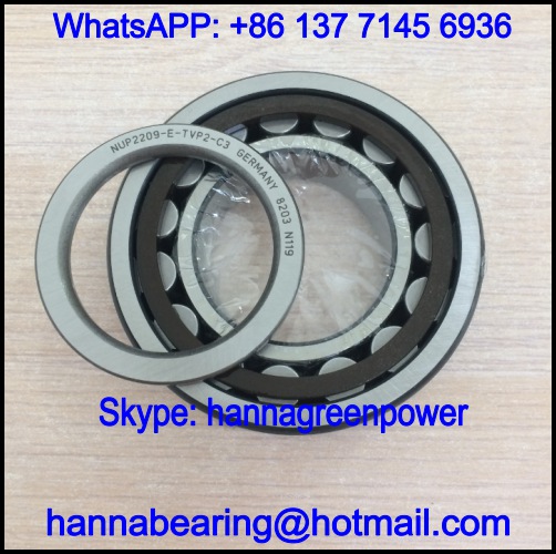 NUP2209-E-TVP2-C3 Nylon Cage Cylindrical Roller Bearing 45x85x23mm