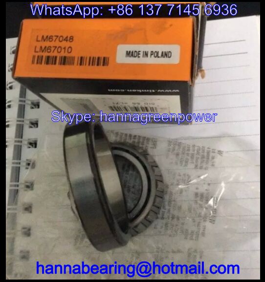 67048/67010 Single Row Tapered Roller Bearing 31.75*59.131*15.875mm