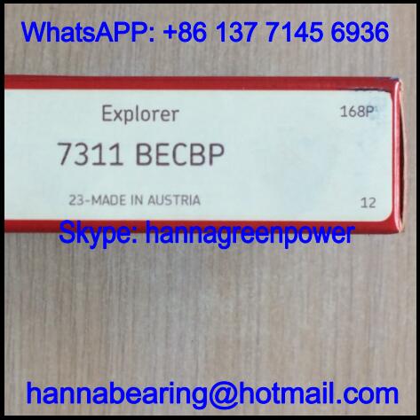 7311BECBP Single Row Angular Contact Ball Bearing 55x120x29mm