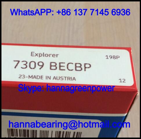 7309BECBP Single Row Angular Contact Ball Bearing 45x100x25mm