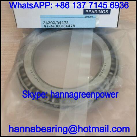 34300/34478 Single Row Tapered Roller Bearing 76.2x121.442x24.608mm
