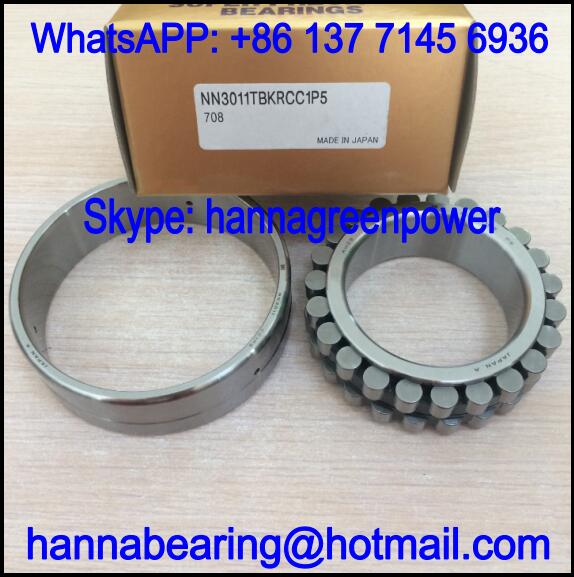 NN3011TBKRCC0P5 Double Row Cylindrical Roller Bearing 55x90x26mm