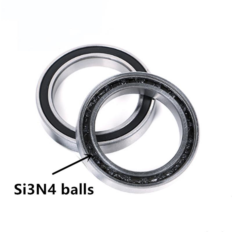 S6802-2RS Stainless Steel Hybrid Si3N4 Ceramic Ball Bike Bearing 15x24x5mm