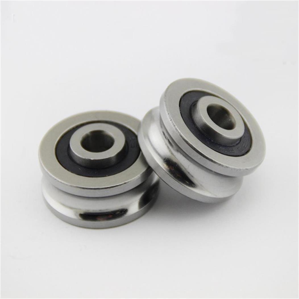 Ochoos SG15-2RS U Groove Pulley Ball Bearings 51789.75 mm Track Guide Roller Bearing SG15RS V17 Length: 10PCS