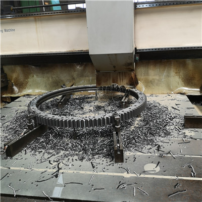 RKS.21.0641 L-shape range external gear slewing ring bearing(742*534*56mm) for Handling manipulator