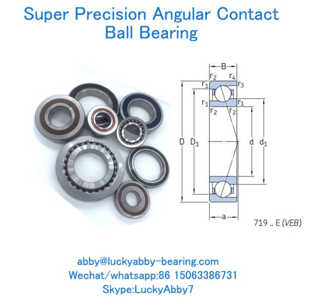 VEX10 7CE1 , 7000CE/P4A Super precision P4,P5 Angular contact ball bearing 10mmx26mmX8mm