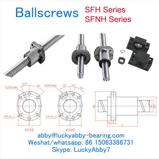 SFH04040-1.8 SFH Series Ballscrews Nut 38mmx63/93mmx98mm