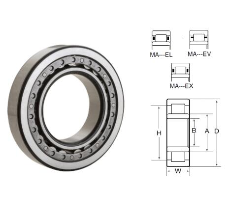 MA1222EL Cylindrical Roller Bearings 110x200x38mm