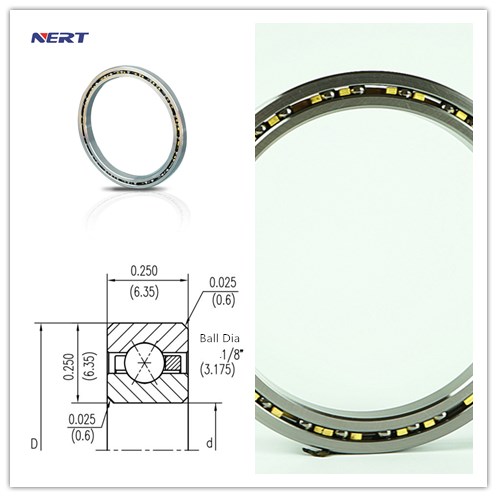 KA020XP0 Utral Thin Section Four Point Contact Bearings 50.8 x 63.5 x 6.35 mm
