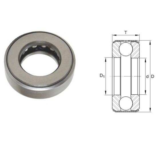 Single Direction Banded Bearing Limited D34 Ball Thrust Bearing 