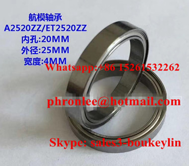 A2520ZZ/ET2520ZZ Deep Groove Ball Bearing 20x25x4mm