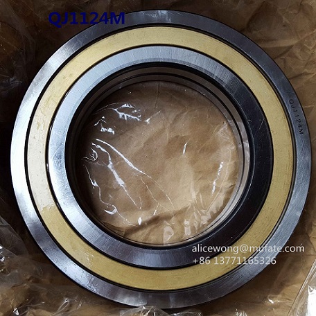 QJ1124M Four-Point Contact Ball Bearings for Cement Machinery and Internal Grinding Head 120x200x38mm