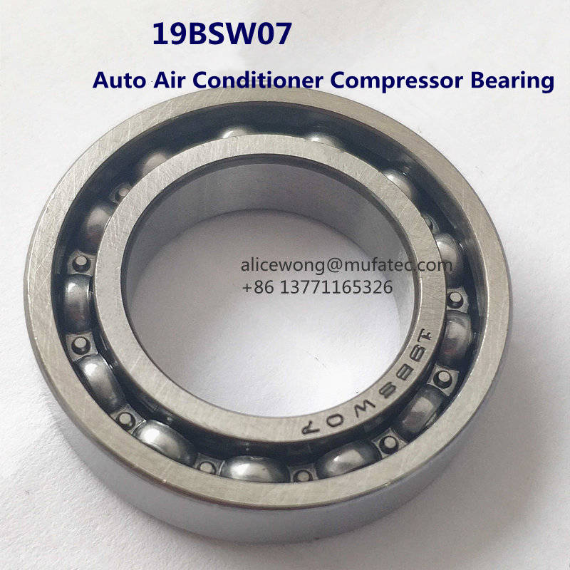 19BSW07 High Quality Deep Groove Ball Bearing Auto Air Conditioner Compressor Bearing 19x32x7mm