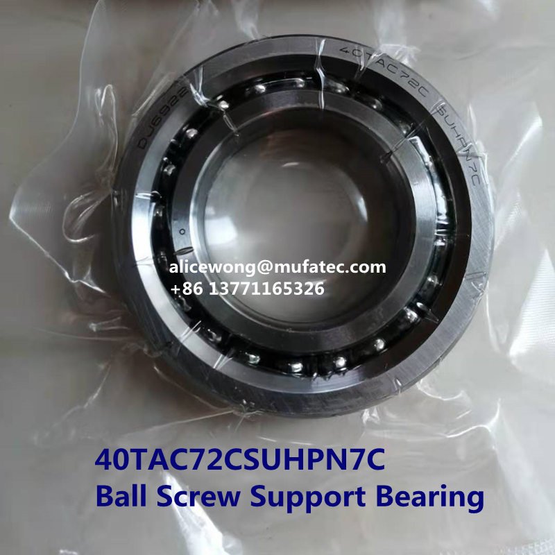 40TAC72CSUHPN7C High Precision Spindle Shaft Ball Screw Support Bearing 40x72x15mm Contact Angle 60°