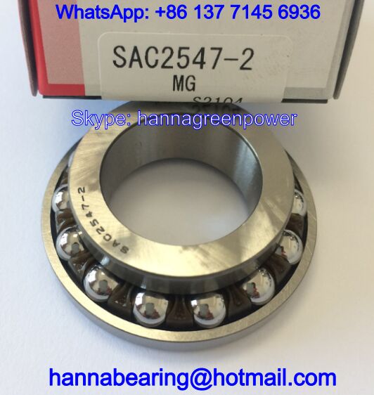 SAC2547-2 Auto Bearing / Angular Contact Ball Bearing 25x47x15mm