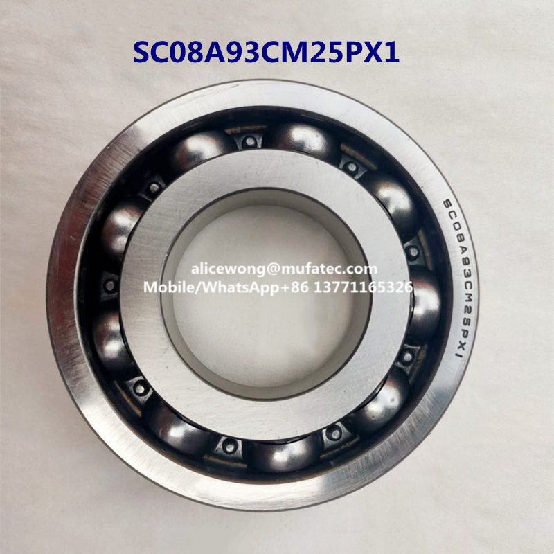 SC08A93CM25PX1 open steel cage deep groove ball bearings 40*84*19mm