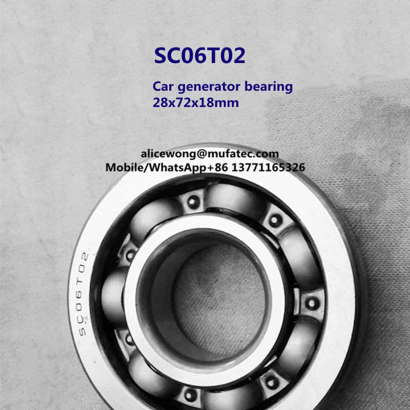 SC06T02 auto generator bearing deep groove ball bearing 27x72x18mm