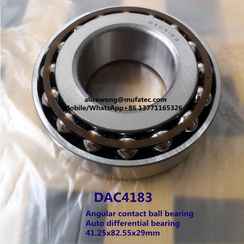 DAC4183 automotive differential bearing angular contact ball bearing 41.25*82.55*29mm