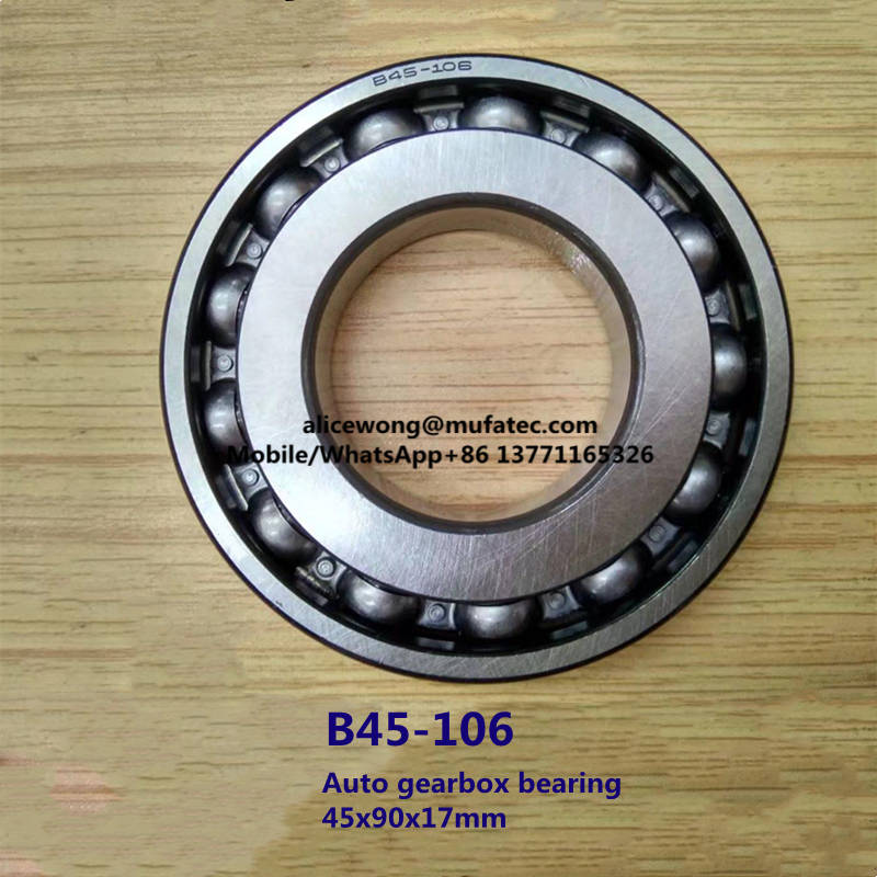 B45-106 auto gearbox bearing deep groove ball bearing 45*90*17mm