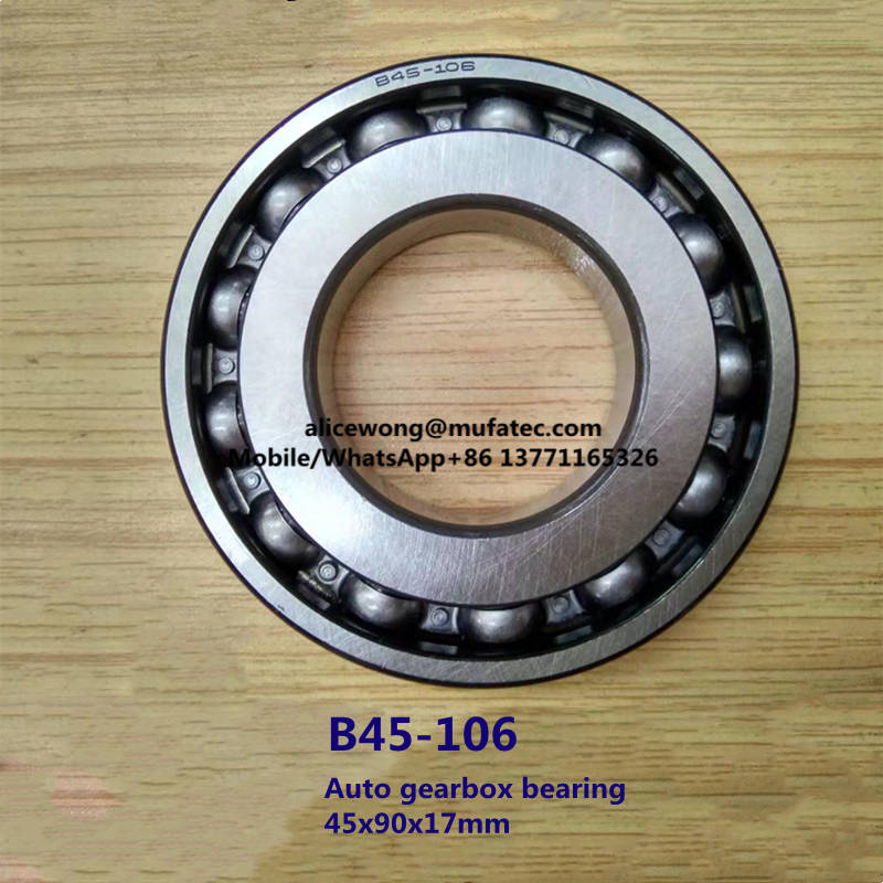 B45106 Auto Gearbox Bearing Deep Groove Ball Bearing 45*90*17mm, B45