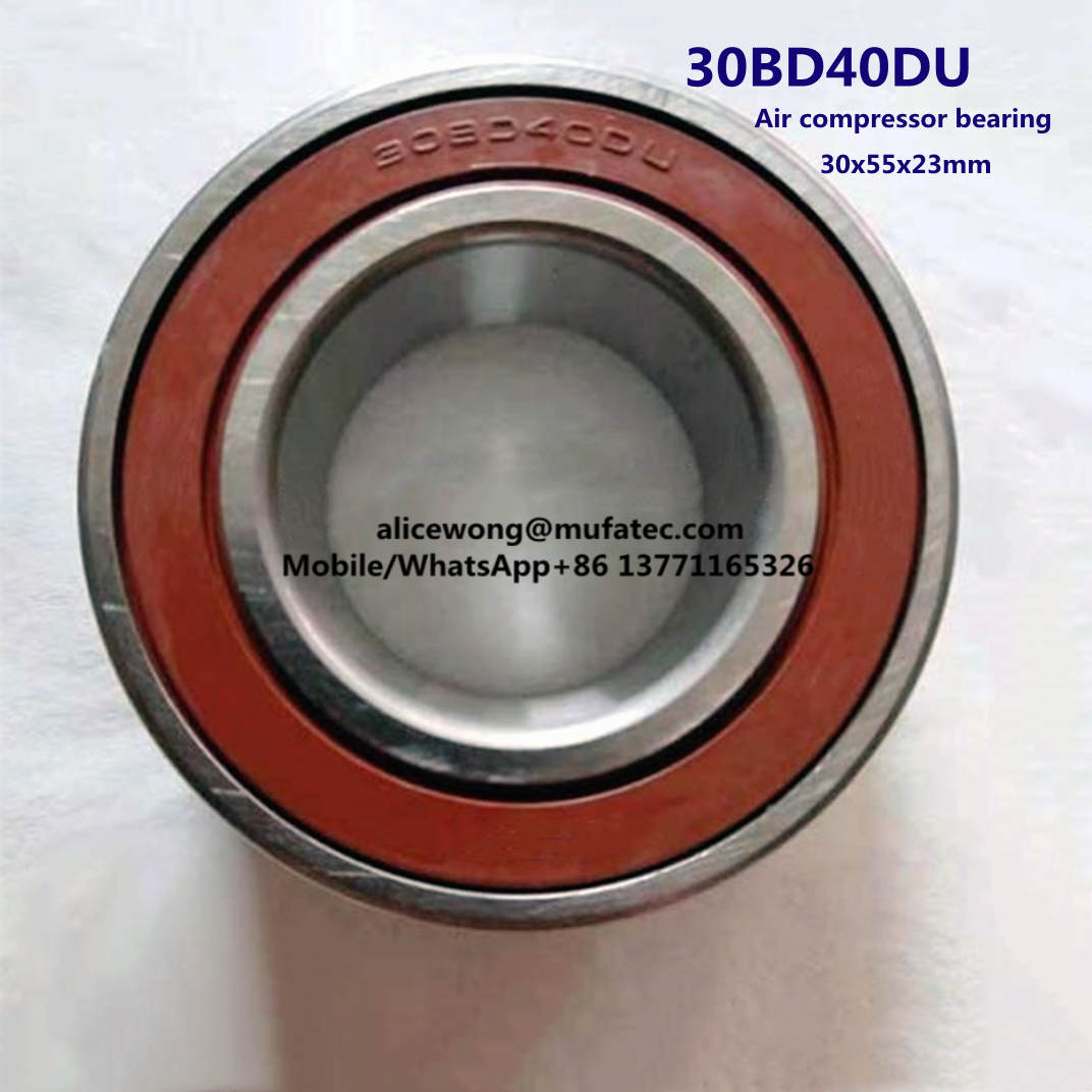 30BD40DU auto air compressor bearing doube row angular contact ball bearing 30*55*23mm