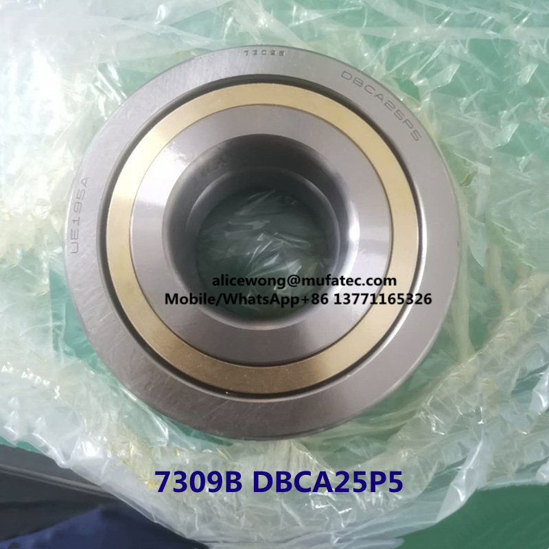 7309B DBCA25P5 high precision cnc shaft bearing angular contact ball bearing brass cage bearing 45*100*25mm