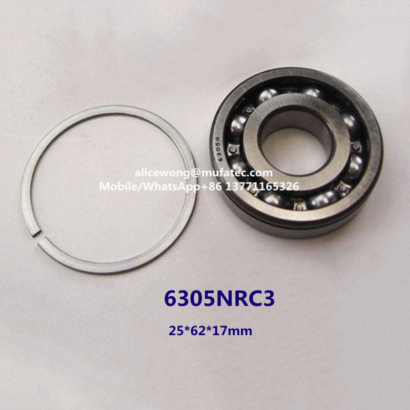 6305NRC3 crankshaft bearing deep groove ball bearing 25*62*17mm