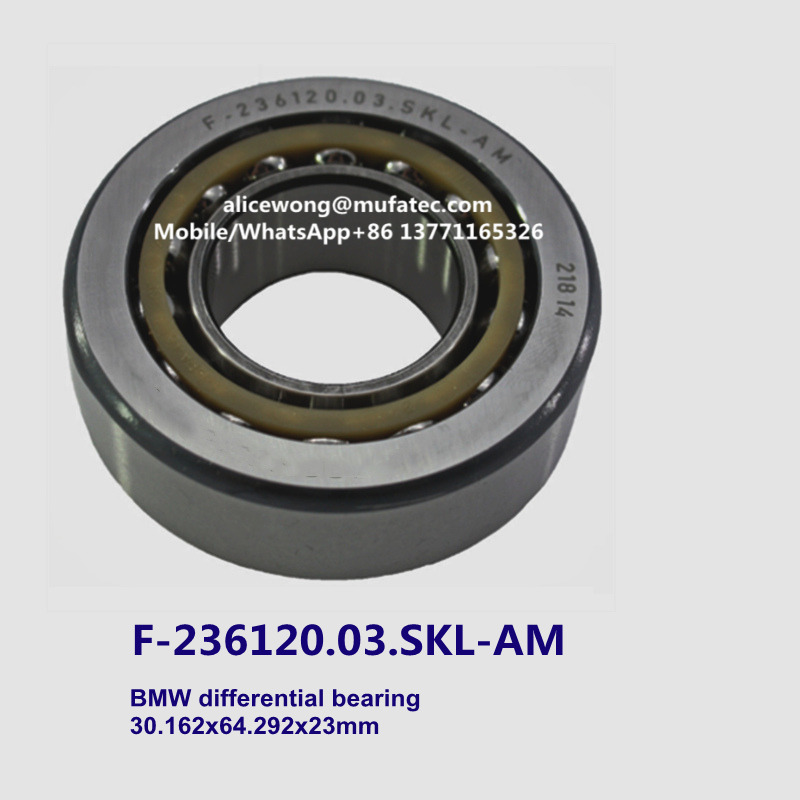 F-236120.03.SKL-AM BMW differential bearing double row angular contact ball bearing 30.162*64.292*23mm