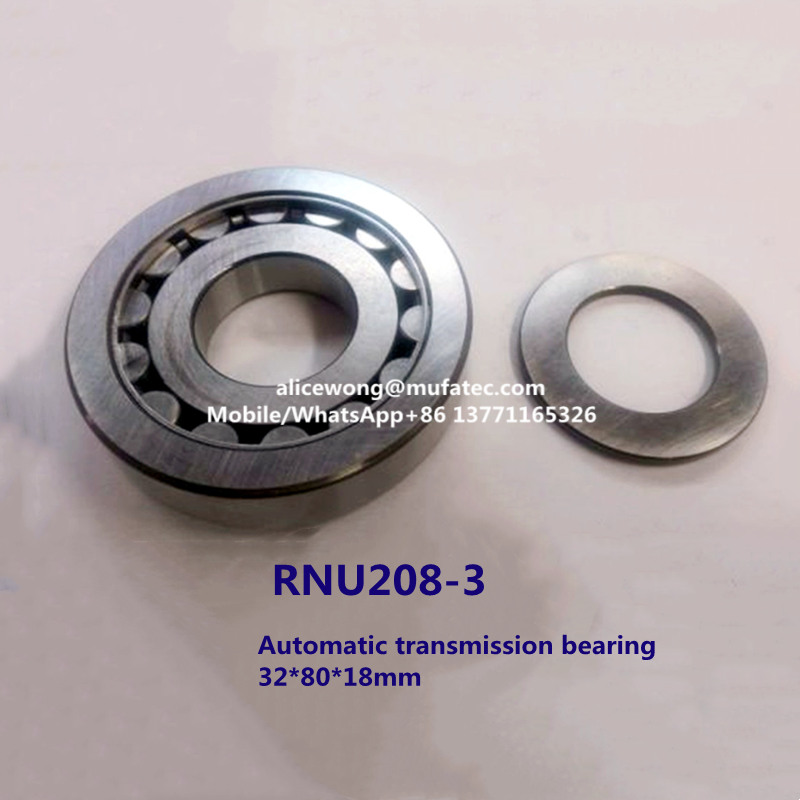 RNU208-3 automatic transmission part bearing cylindrical roller bearing 36*80*18mm