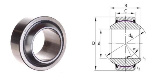 GE240-FW-2RS Spherical Plain Bearing (Size:240x370x190mm)